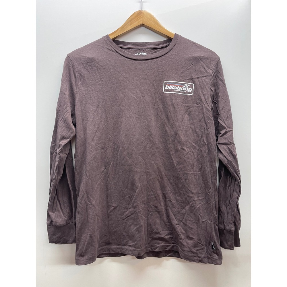 Billabong Kids Long Sleeve Graphic T-Shirt Brown Large Boardshorts Logo Tee